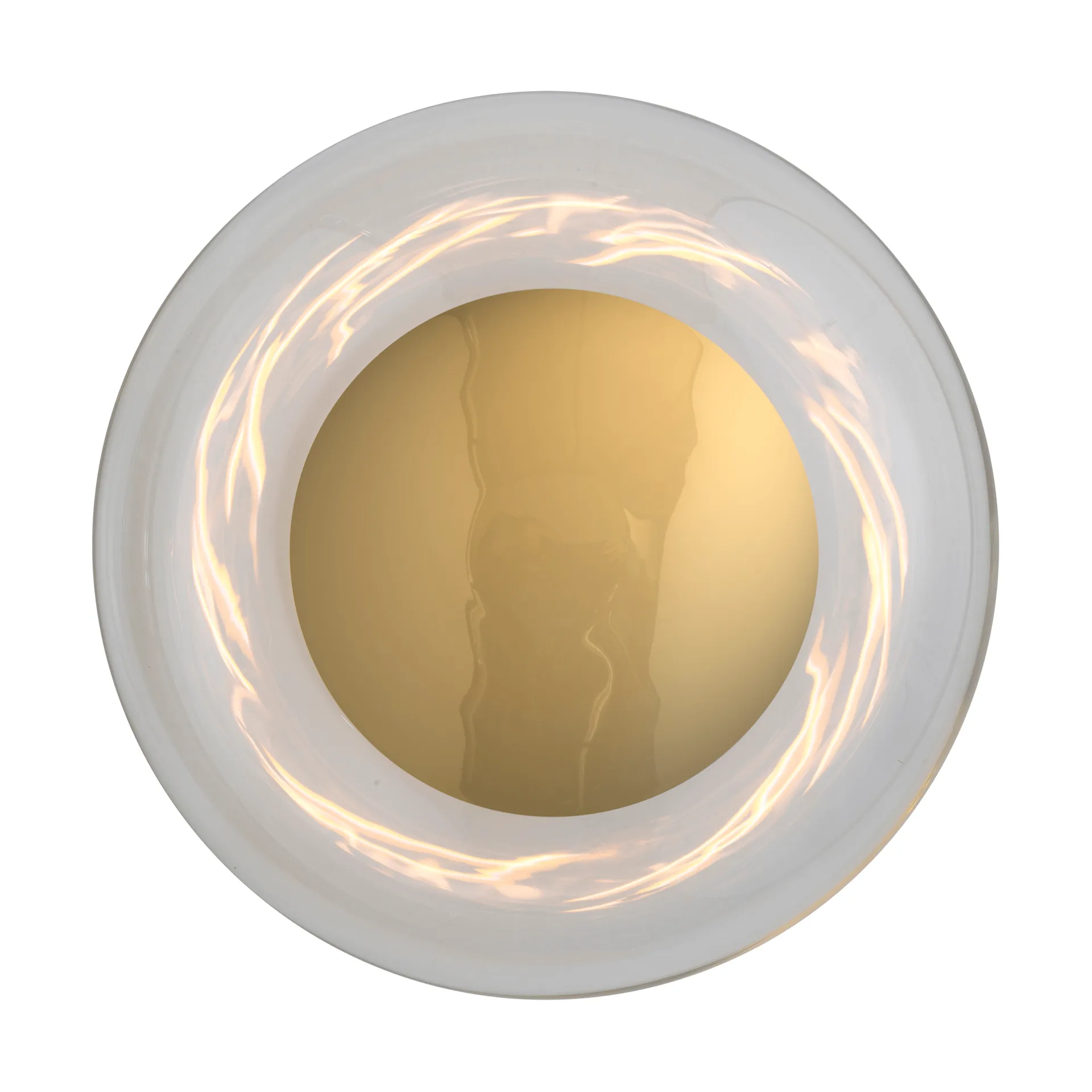 Horizon surface vegglampe, Clear-shiny gold, Ø29 cm EBB & FLOW