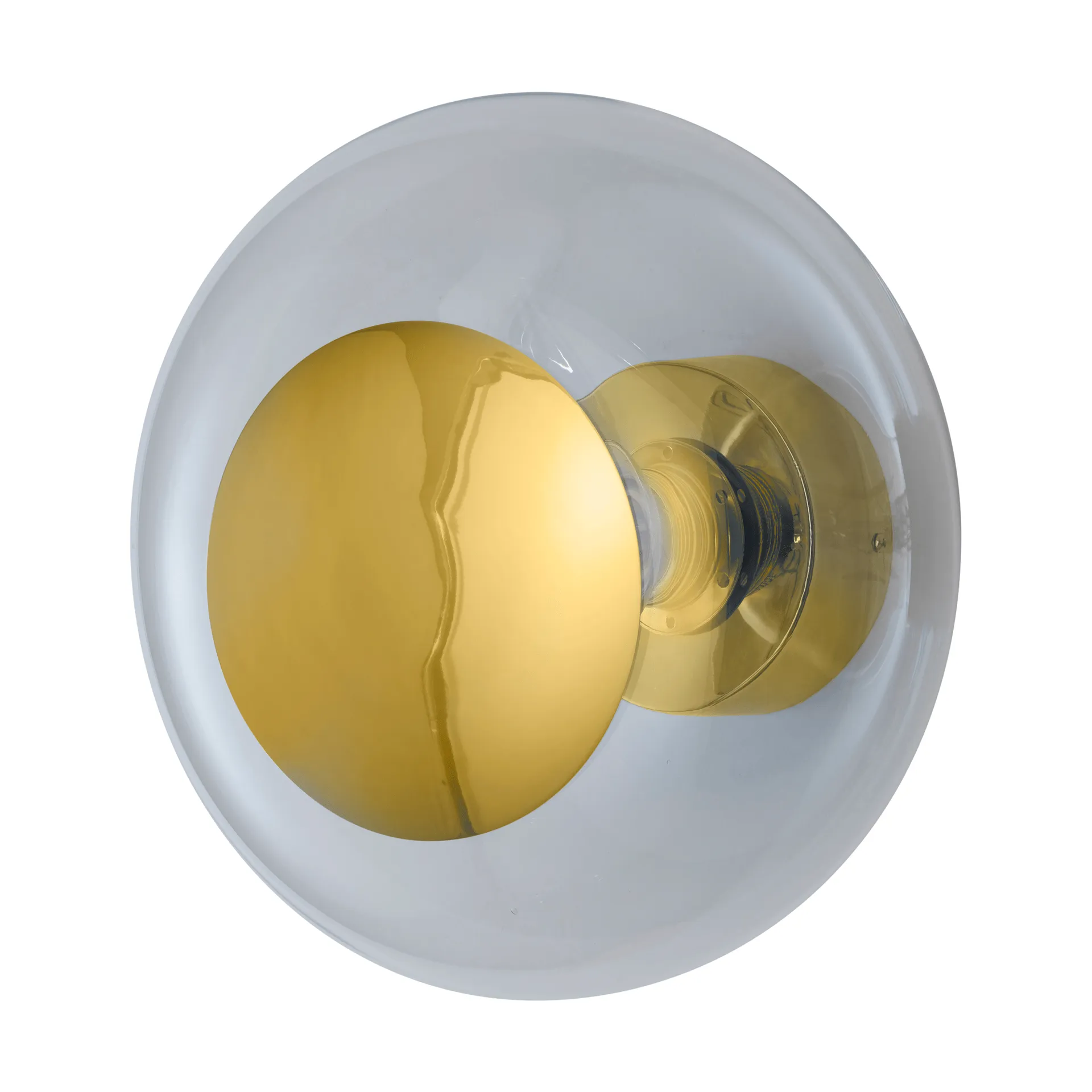 Horizon surface vegglampe, Clear-shiny gold, Ø29 cm EBB & FLOW