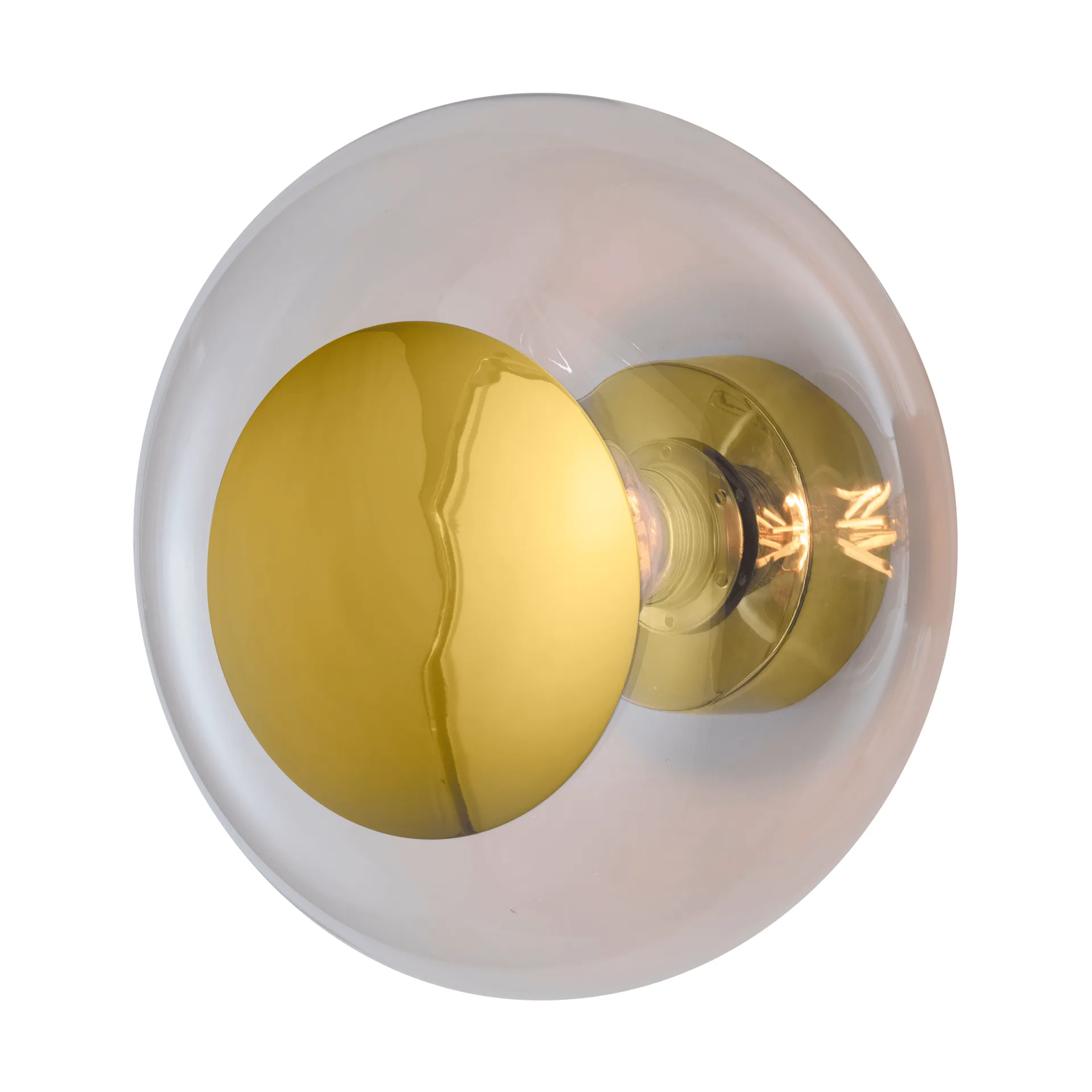 Horizon surface vegglampe, Clear-shiny gold, Ø29 cm EBB & FLOW