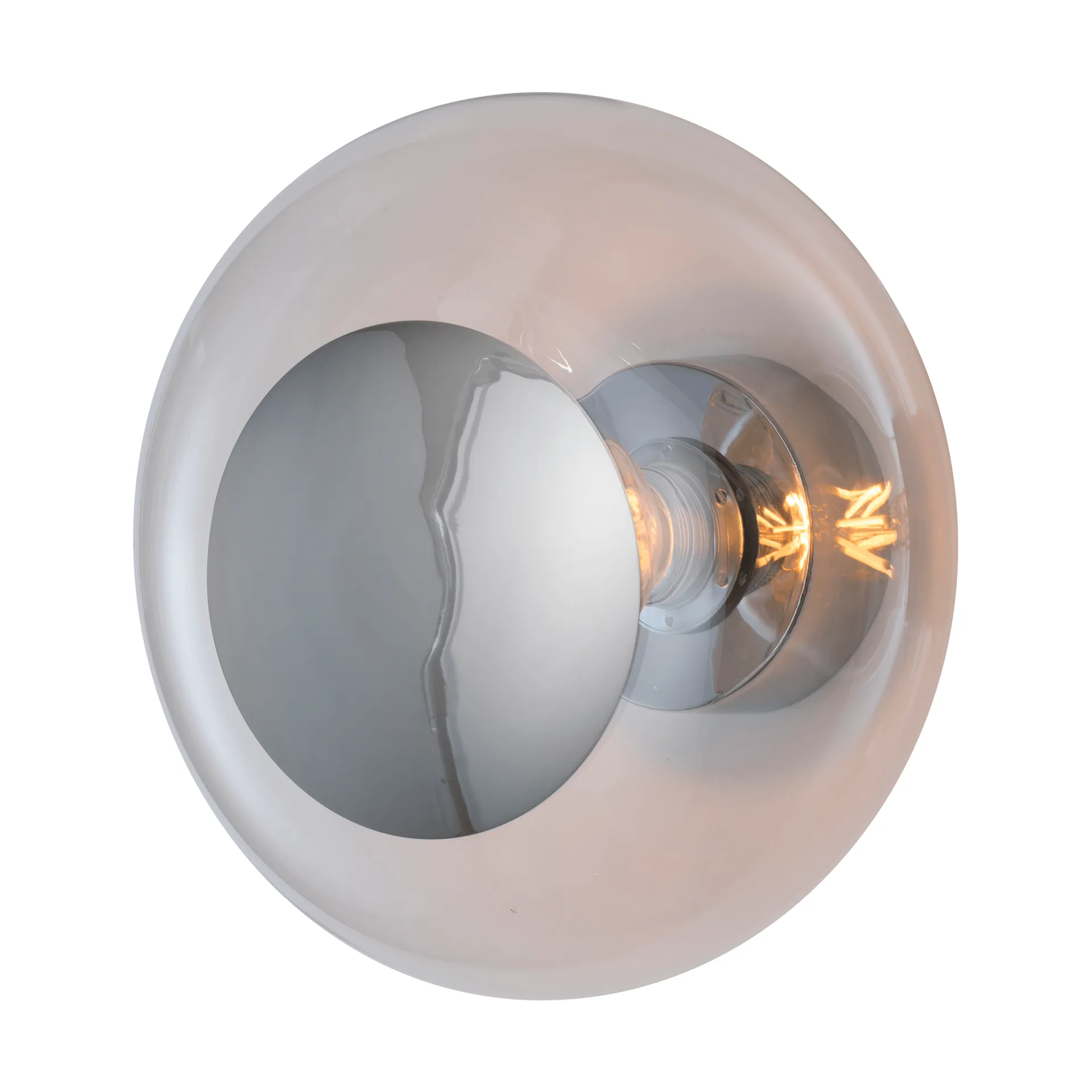 Horizon surface vegglampe, Clear-silver, Ø29 cm EBB & FLOW
