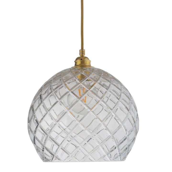 Rowan taklampe Chrystal Ø 28 cm - Medium check m. gulledning - EBB & FLOW