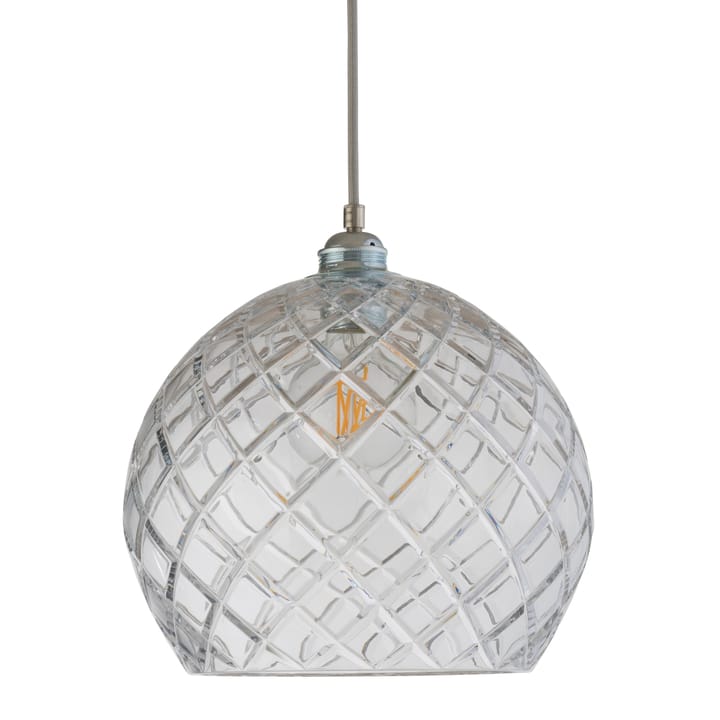 Rowan taklampe Chrystal Ø 28 cm - Medium check m. sølvledning - EBB & FLOW