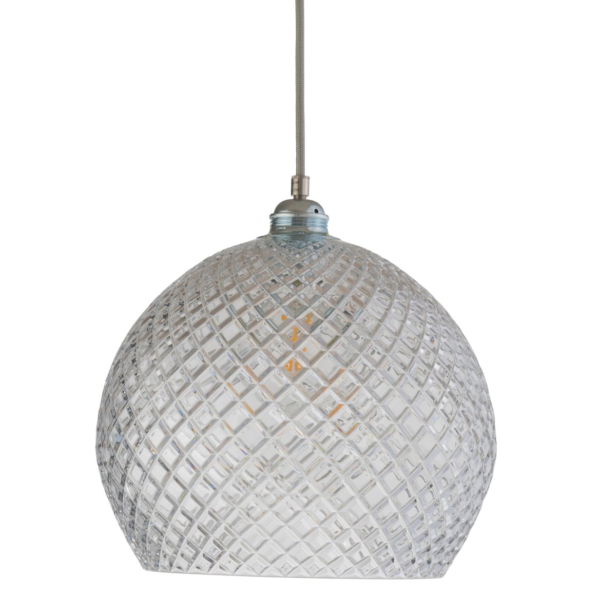 Bilde av EBB & FLOW Rowan taklampe Chrystal Ø 28 cm Small check m. sølvledning