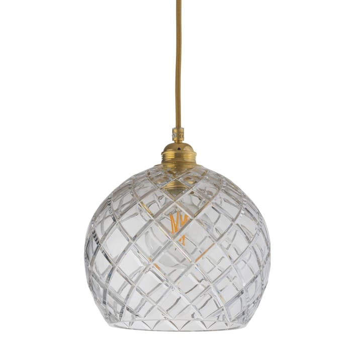 Rowan taklampe Crystal Ø 22 cm - Medium check m. gulledning - EBB & FLOW