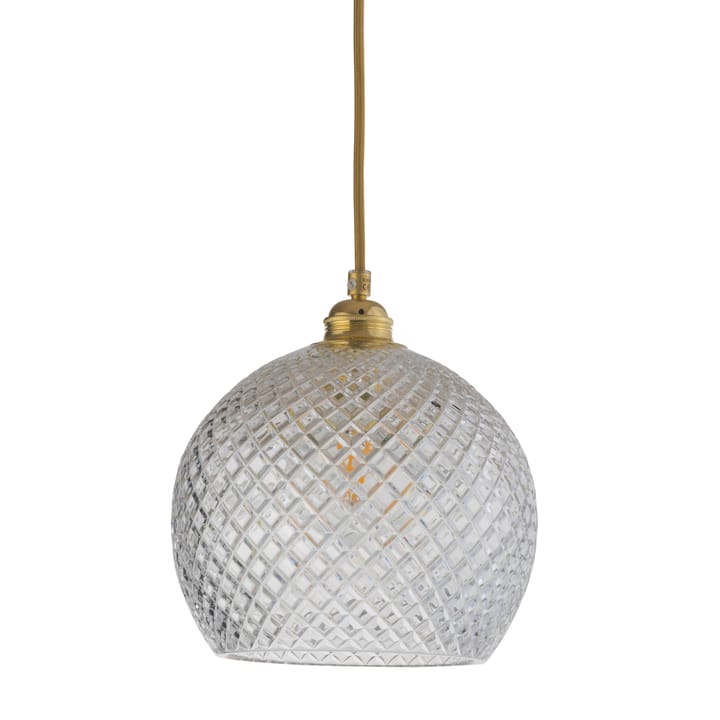 Rowan taklampe Crystal Ø 22 cm - Small check m. gulledning - EBB & FLOW