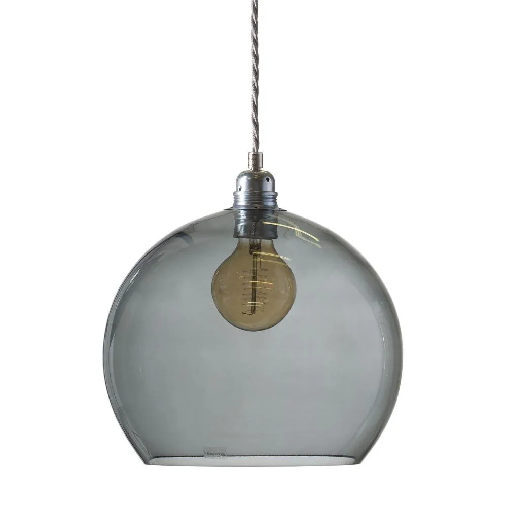 Rowan taklampe L, Ø 28 cm, smokey grey EBB & FLOW