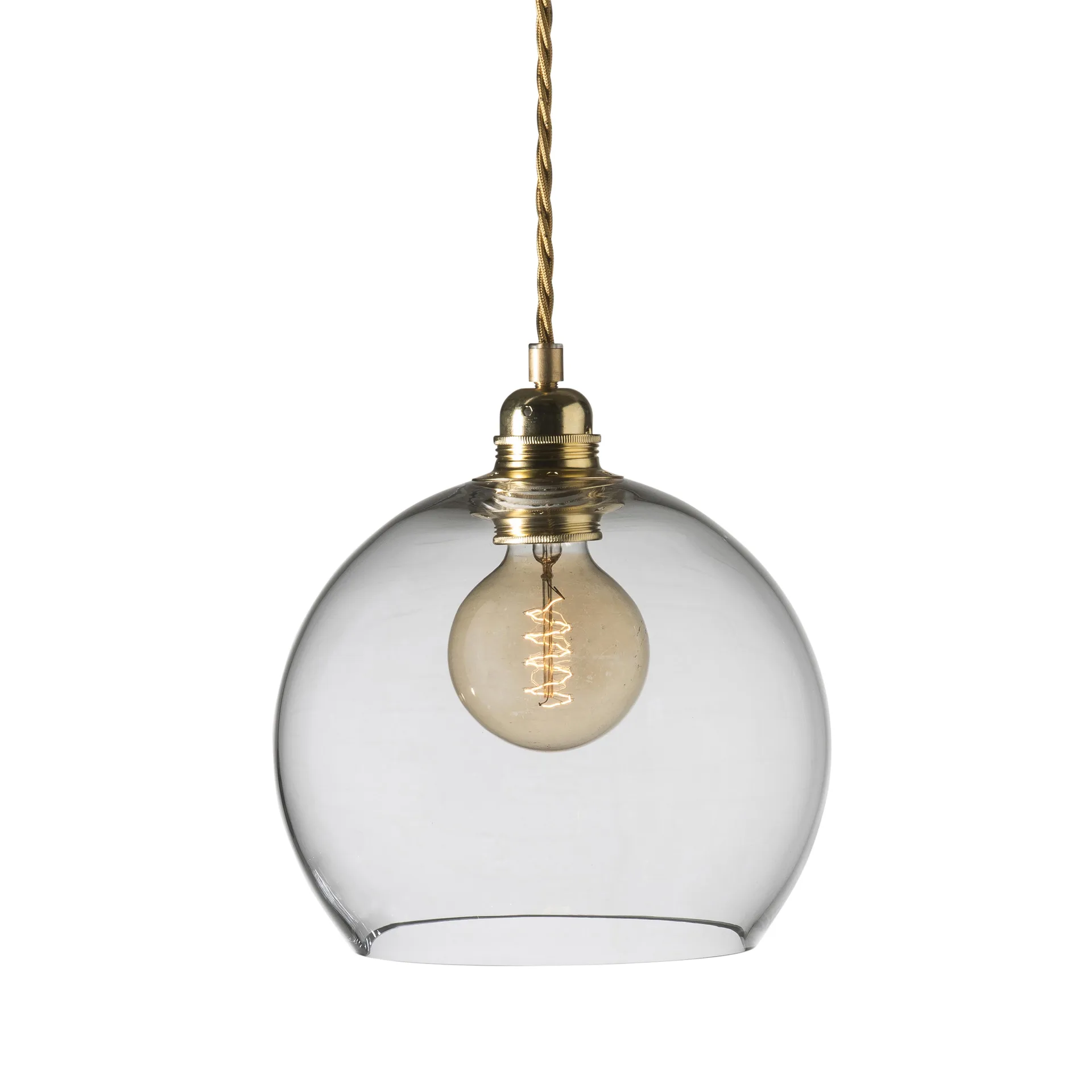 Rowan taklampe M, Ø 22 cm, klar m. gulledning EBB & FLOW