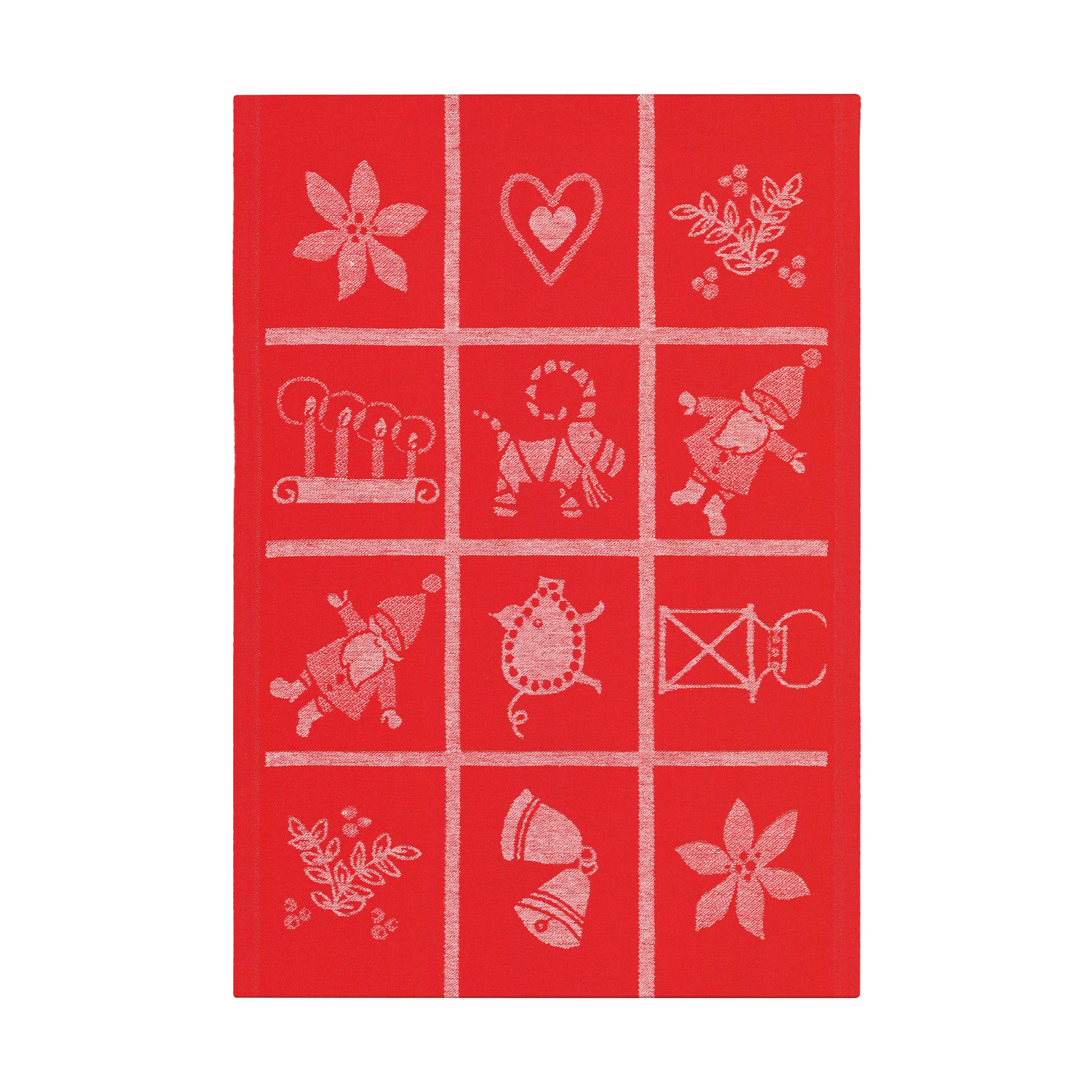 Adventruta kjøkkenhåndkle 35x50 cm, Rød Ekelund Linneväveri