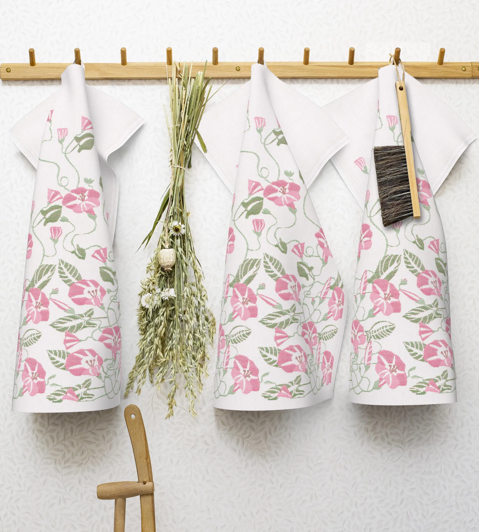 Åkervinda kjøkkenhåndkle 48x70 cm, Rosa Ekelund Linneväveri
