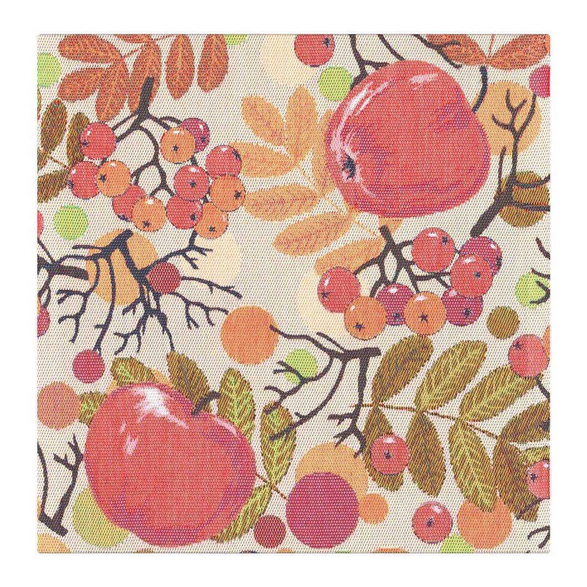 Ekelund Linneväveri Äppelbär serviett 35x35 cm Multi