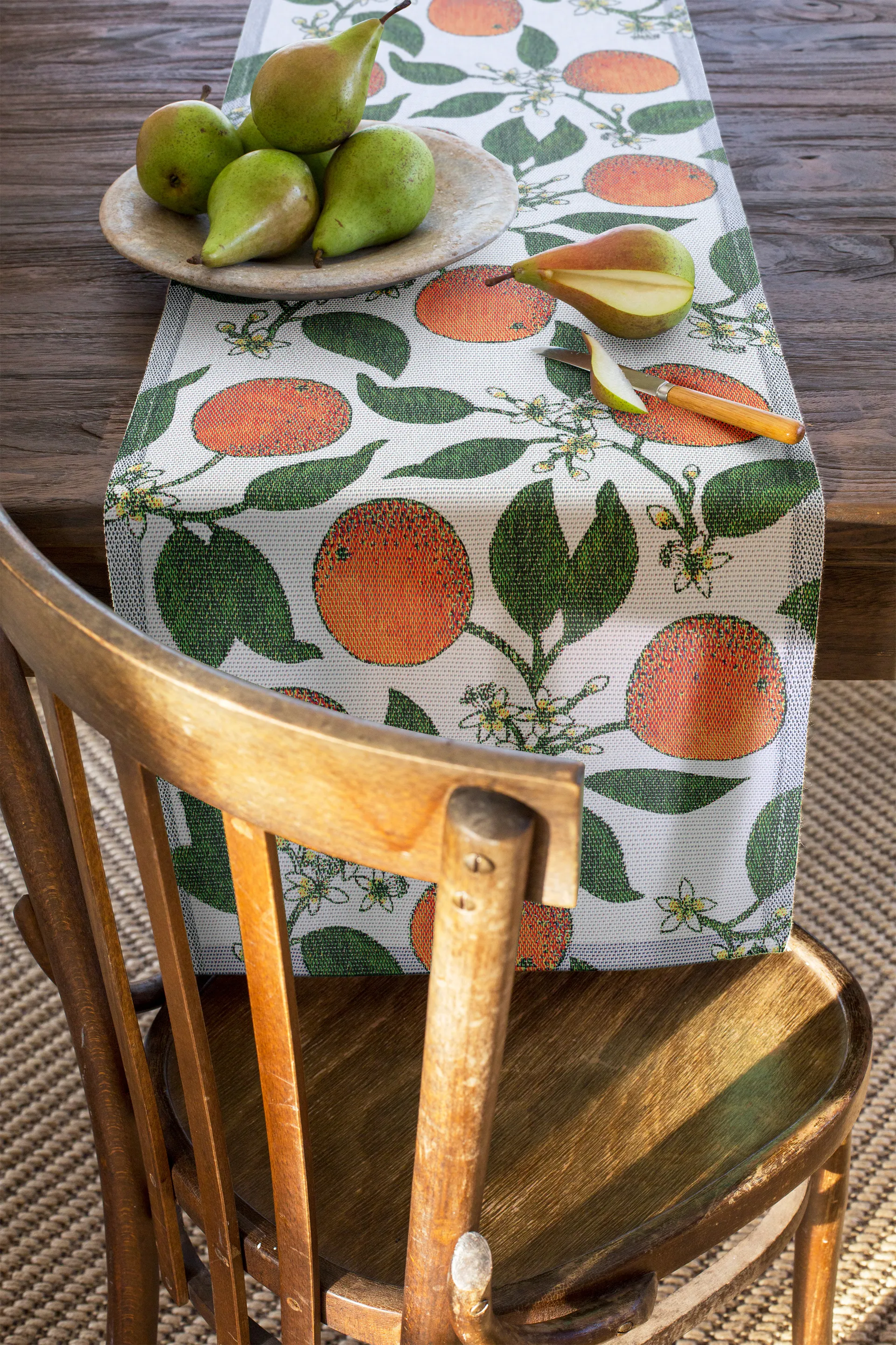 Appelsiner løper, 35 x 120 cm Ekelund Linneväveri