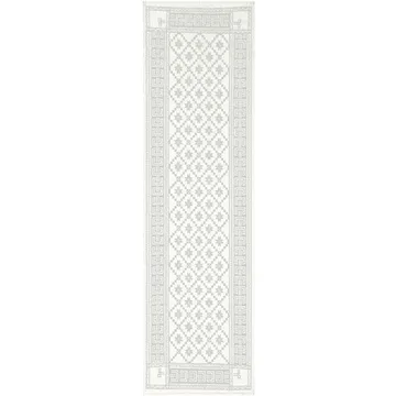 Åttebladrose bordløper 50x150 cm - Beige - Ekelund Linneväveri