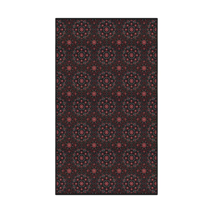 Bettys jule duk 145x250 cm - Rød-svart - Ekelund Linneväveri