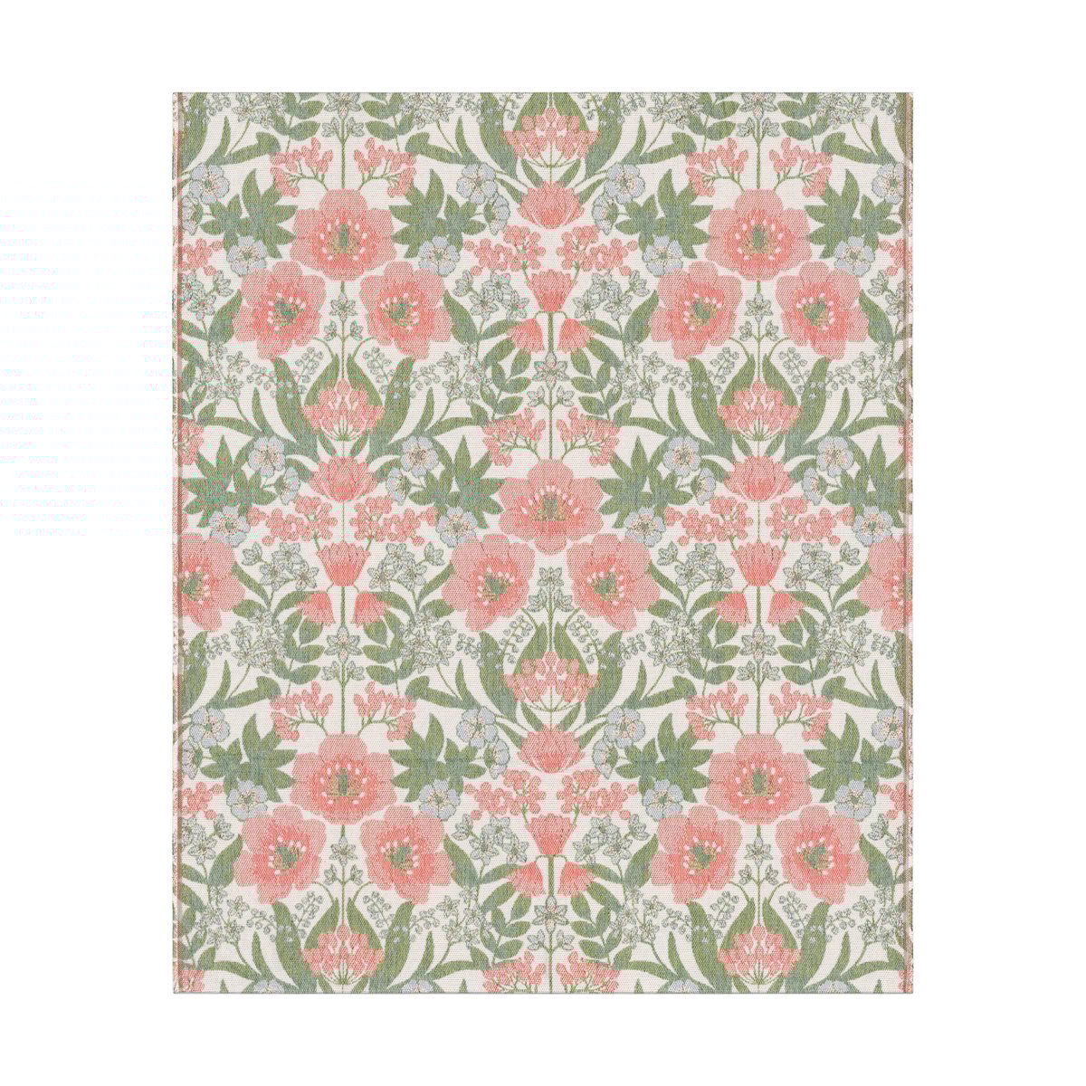 Bilde av Ekelund Linneväveri Bettys tulipaner teppe 140x170 cm Rosa-grønn