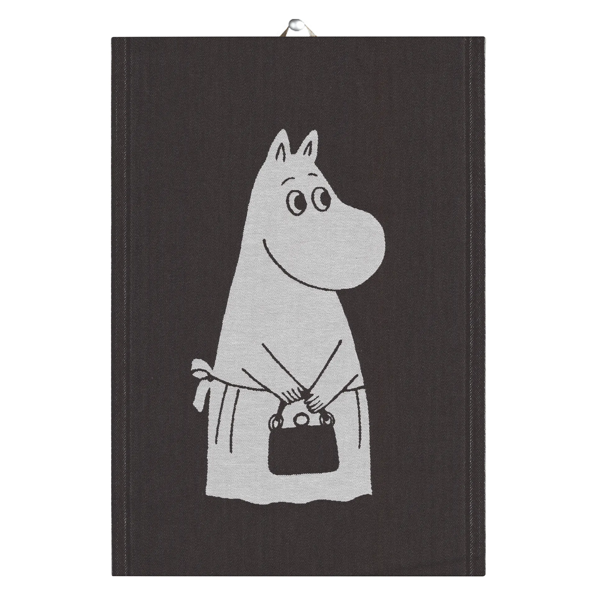 Big Moominmamma kjøkkenhåndkle 35x50 cm, Svart Ekelund Linneväveri