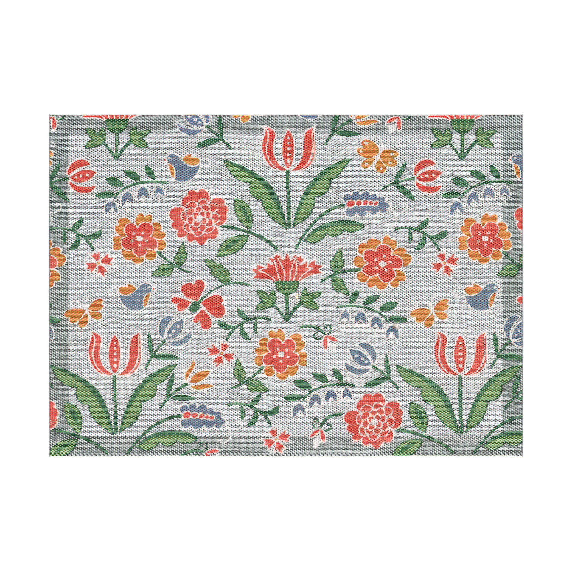 Blomglänta spisebrikke 35x48 cm, Multi Ekelund Linneväveri