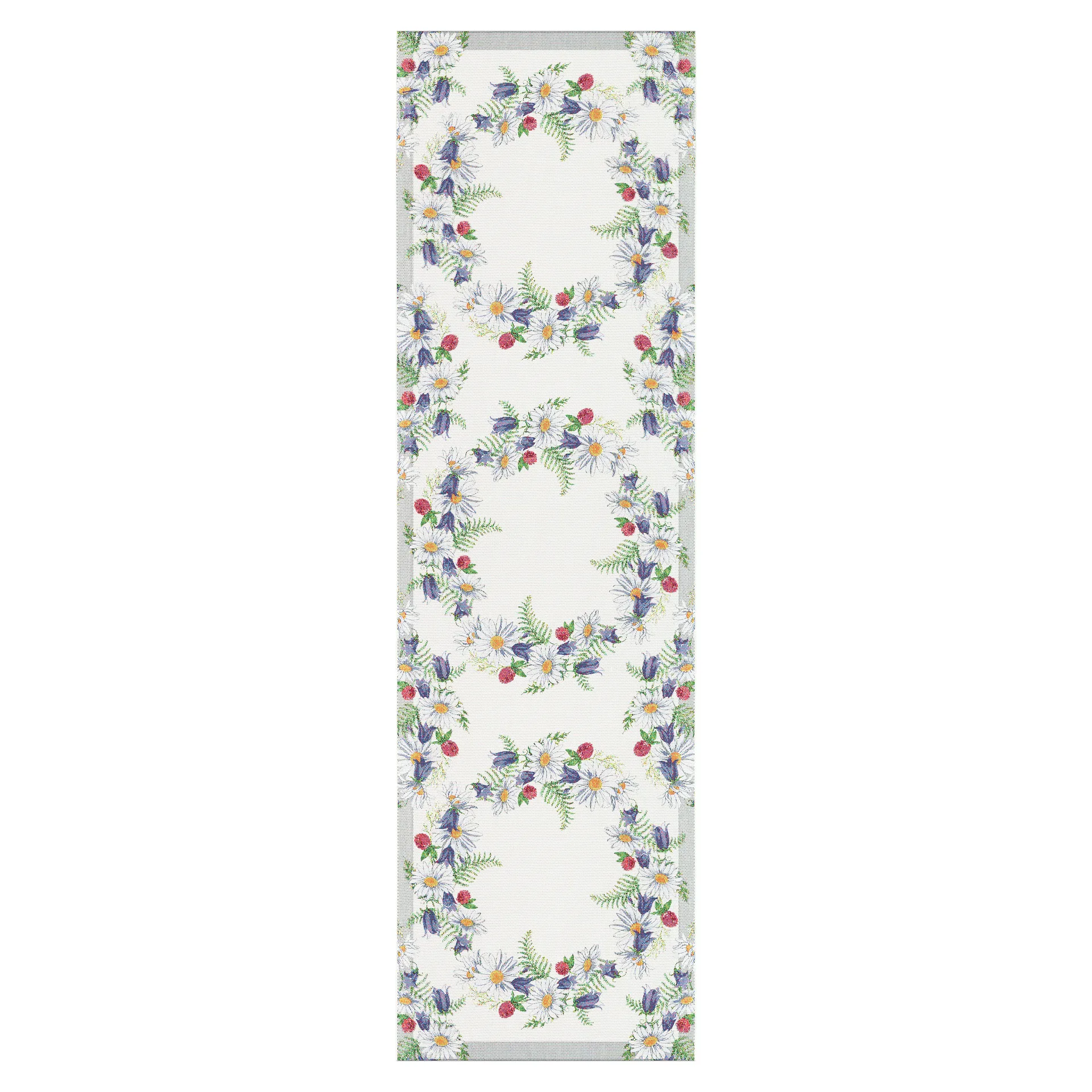 Blomkrans bordsløper 35x120 cm, Multi Ekelund Linneväveri