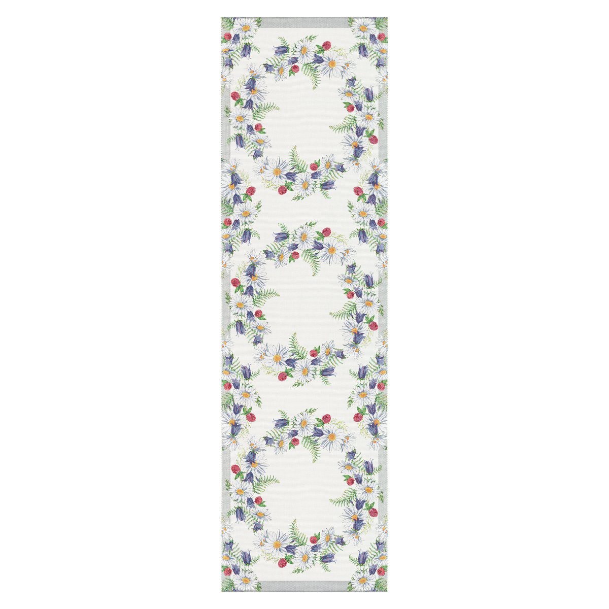 Bilde av Ekelund Linneväveri Blomkrans bordsløper 35x120 cm Multi