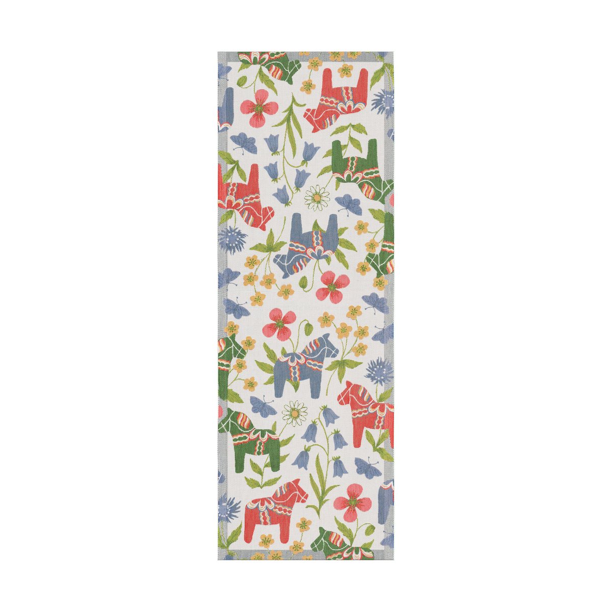 Bilde av Ekelund Linneväveri Blomsterhäst løper 35x100 cm Multi