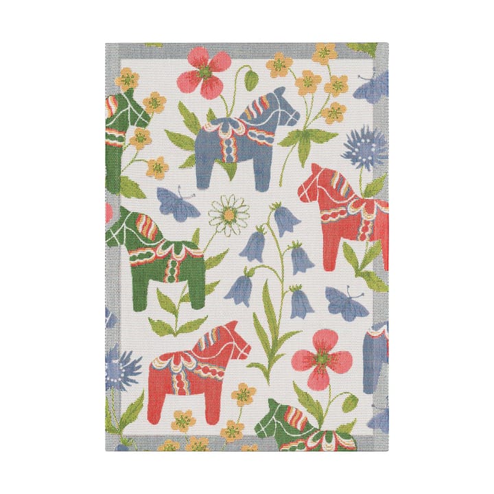Blomsterhest kjøkkenhåndkle 35x50 cm - Multi - Ekelund Linneväveri