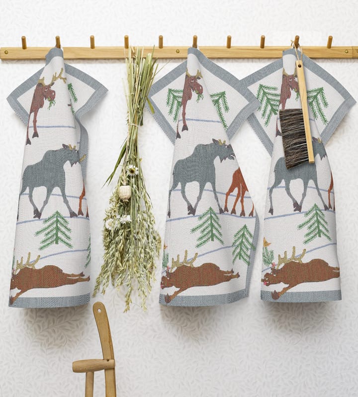 Clumsy moose kjøkkenhåndkle - 35 x 50 cm - Ekelund Linneväveri