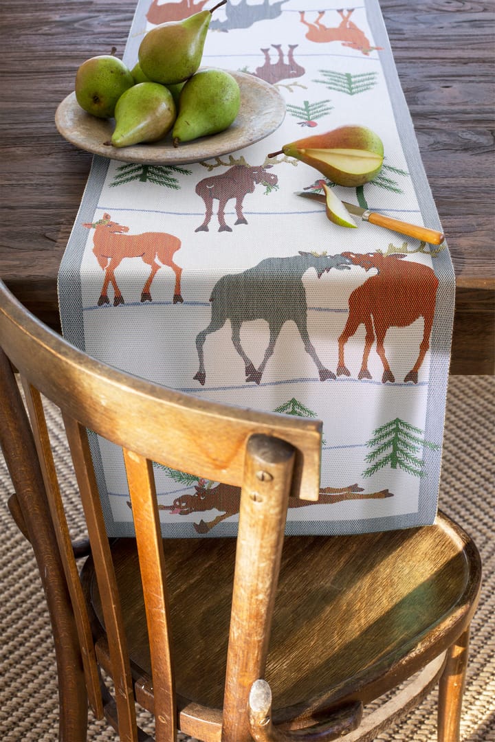 Clumsy moose løper, 35 x 120 cm Ekelund Linneväveri