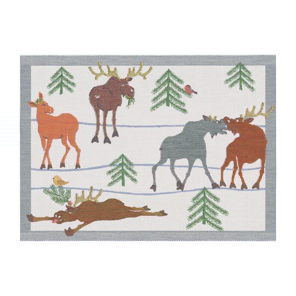 Ekelund Linneväveri Clumsy moose spisebrikke 35 x 48 cm