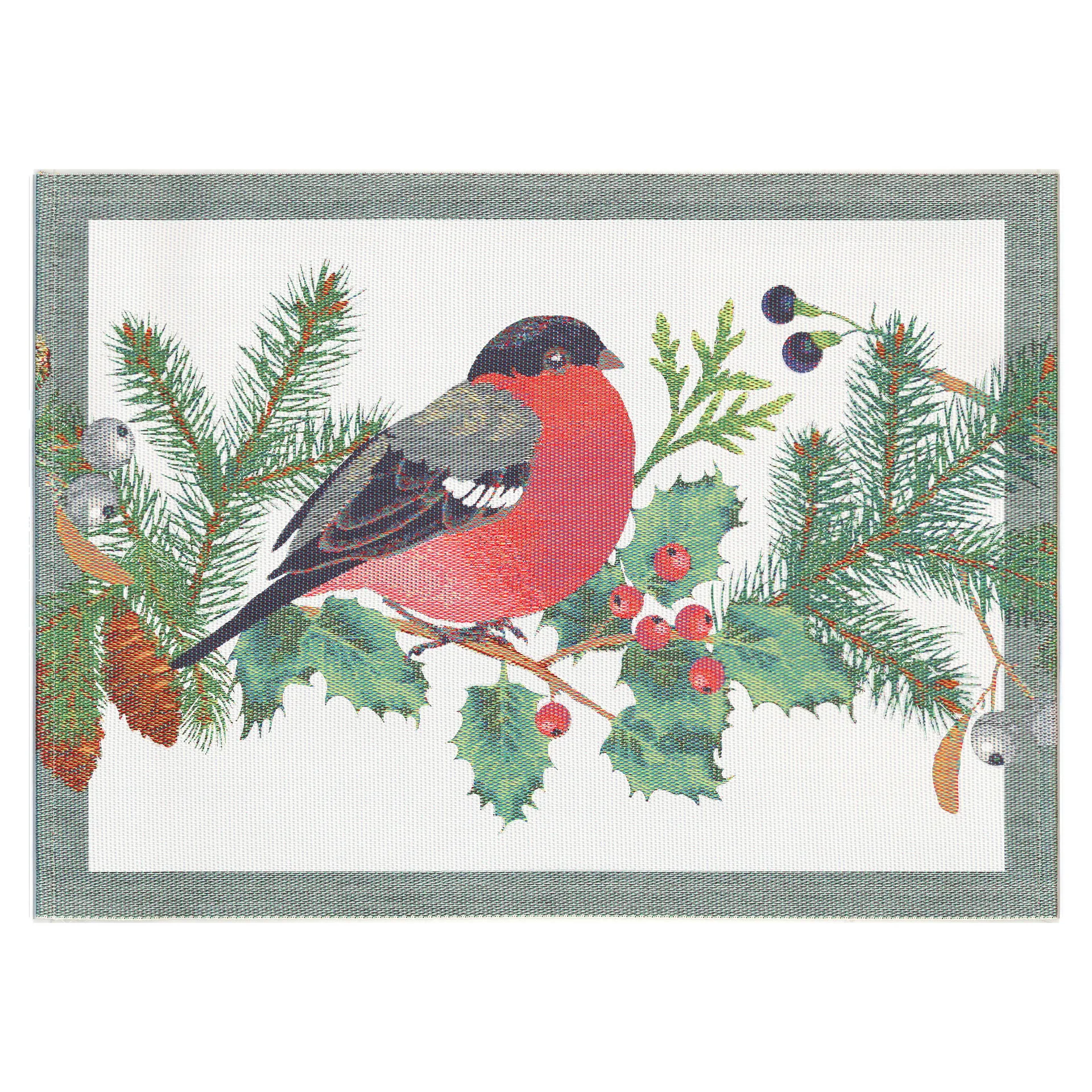 Domherre spisebrikke 35x48 cm, Multi Ekelund Linneväveri