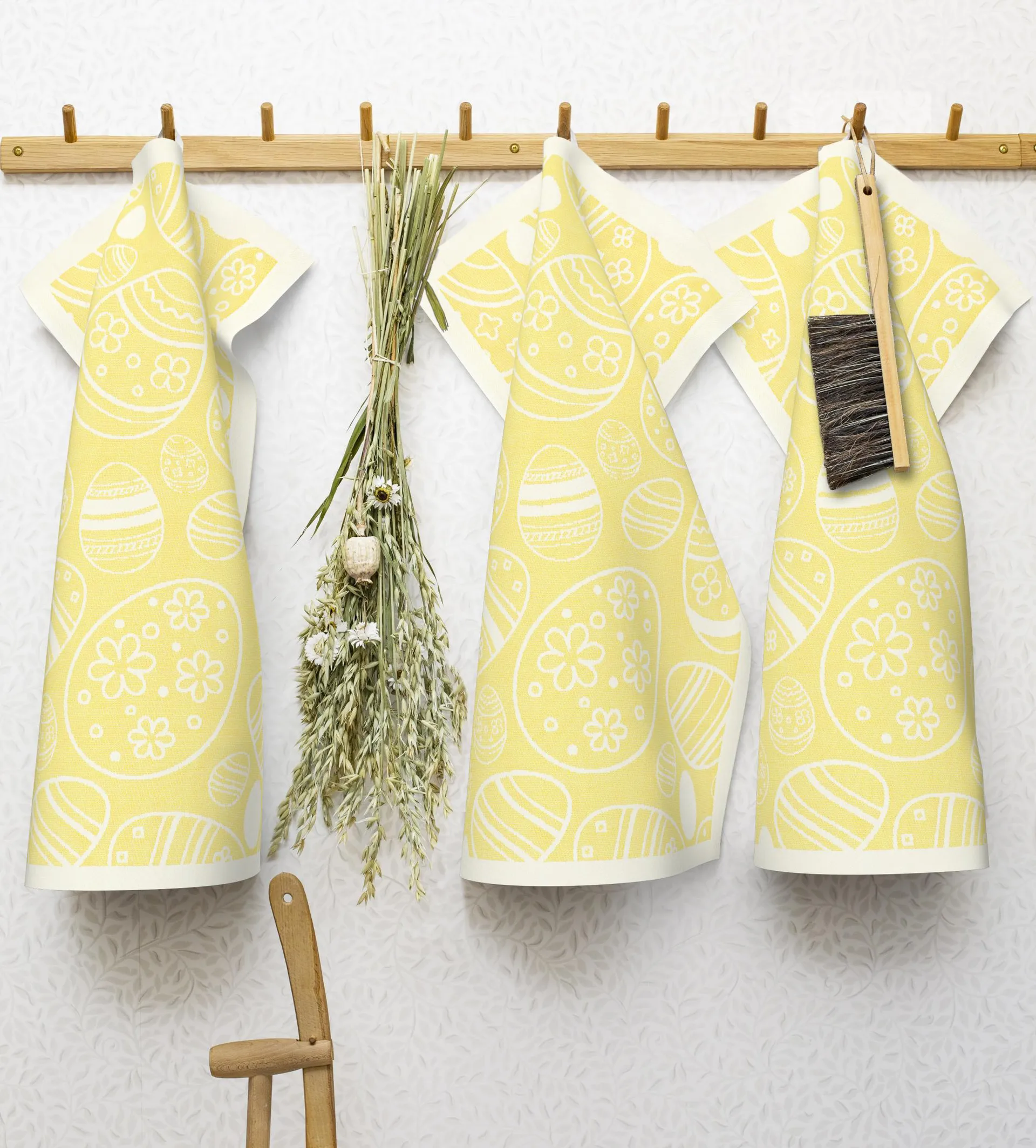 Easter Egg kjøkkenhåndkle 35 x 50 cm, Gul Ekelund Linneväveri