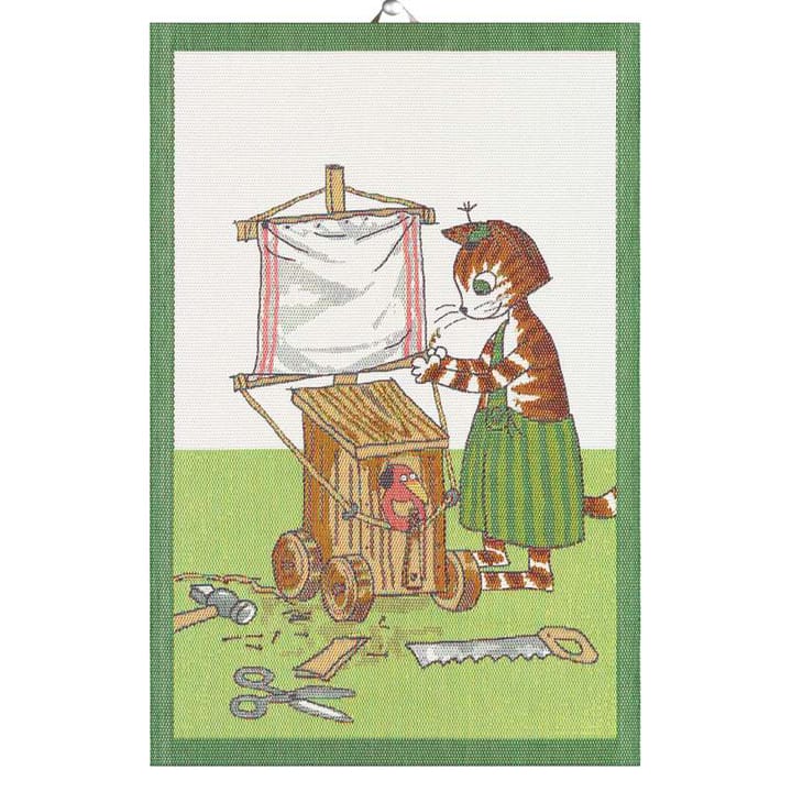 Findus Bygger kjøkkenhåndkle 40x60 cm, Multi Ekelund Linneväveri