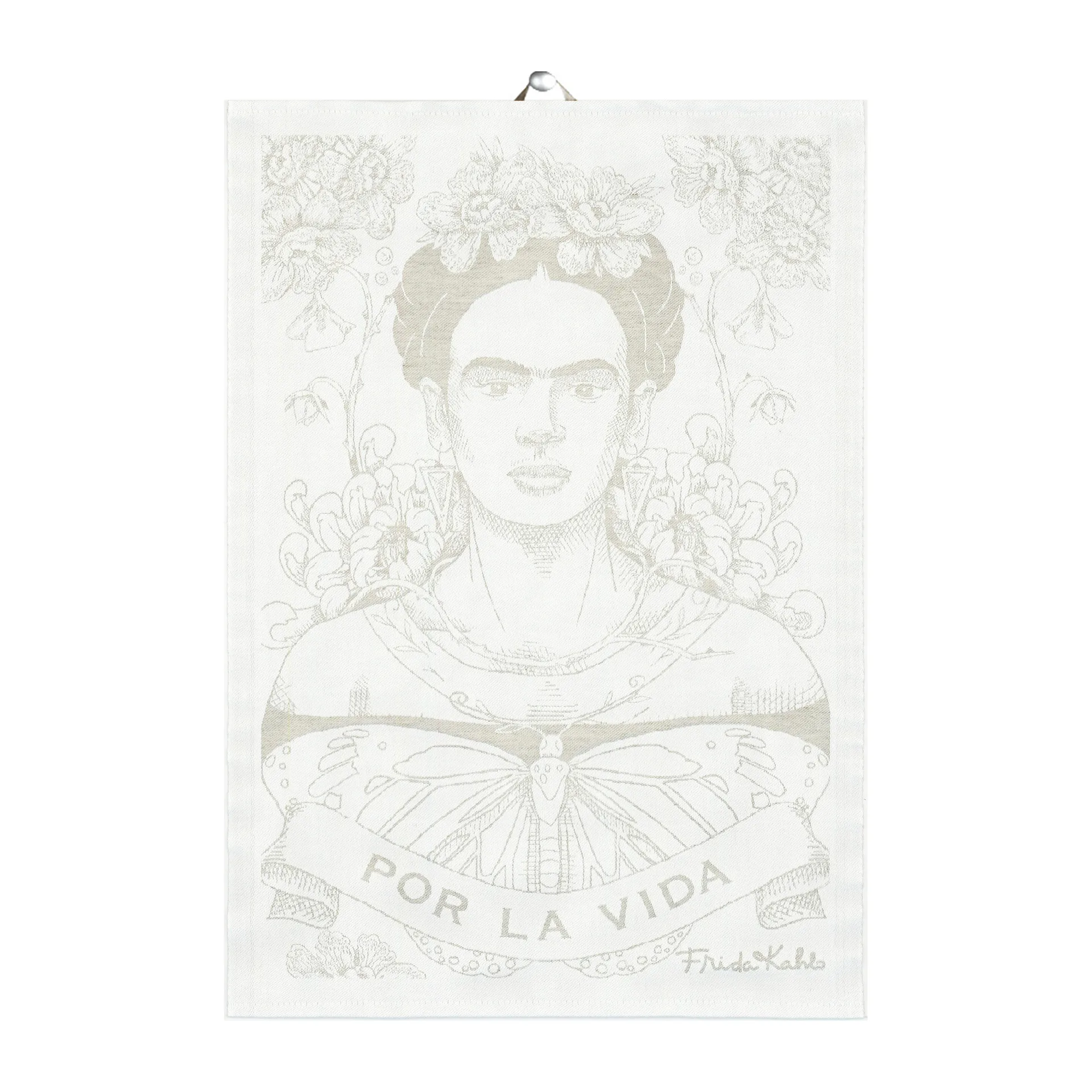 Frida Kahlo kjøkkenhåndkle 35 x 50 cm, Belleza Ekelund Linneväveri