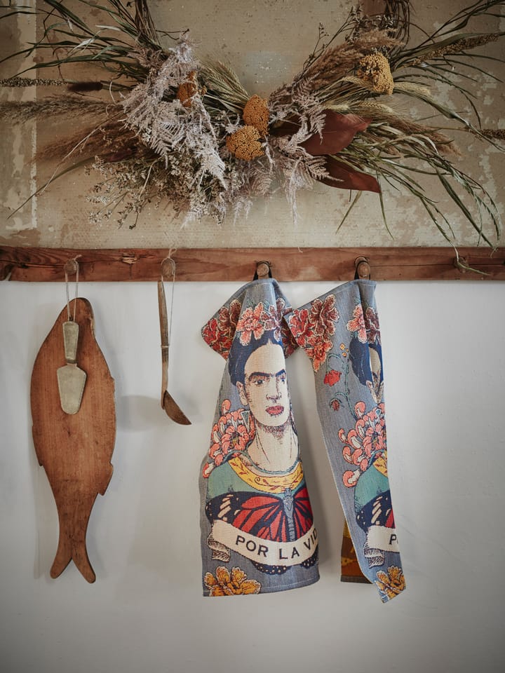 Frida Kahlo kjøkkenhåndkle 35 x 50 cm - Vida - Ekelund Linneväveri