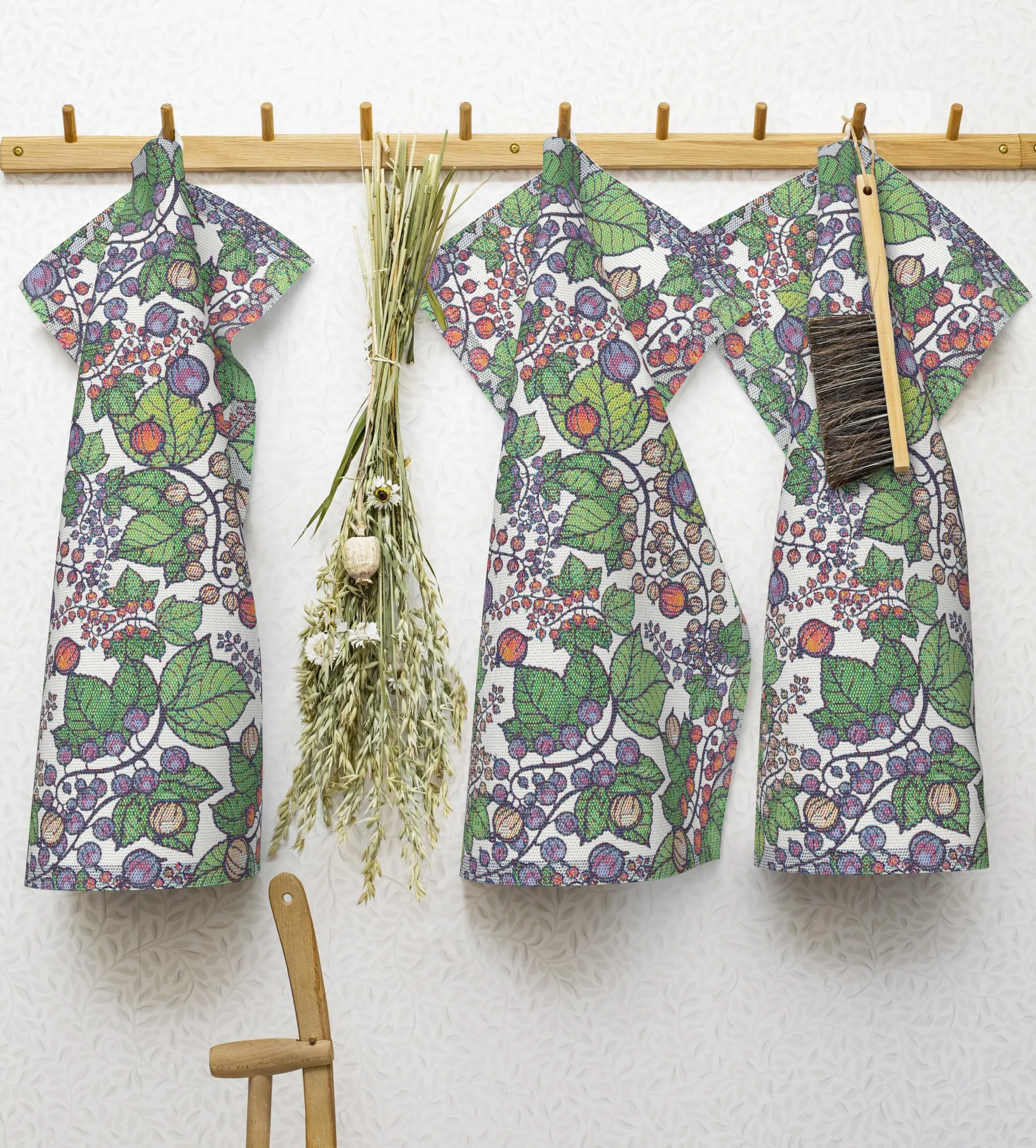 Gooseberries kjøkkenhåndkle 35 x 50 cm, Grønn Ekelund Linneväveri