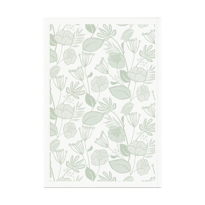 Grønnska kjøkkenhåndkle 35x50 cm - Grønn-hvit - Ekelund Linneväveri