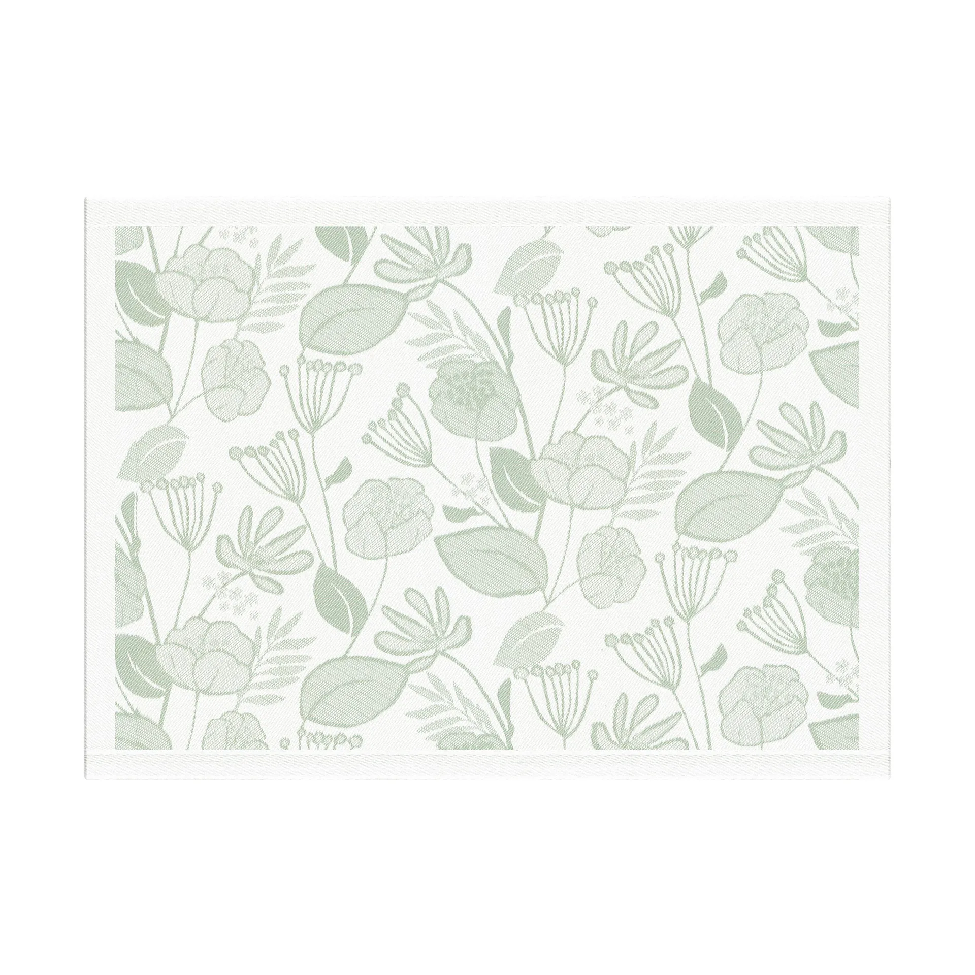 Grønnskaps bordbrikke 35x48 cm, Grønn-hvit Ekelund Linneväveri