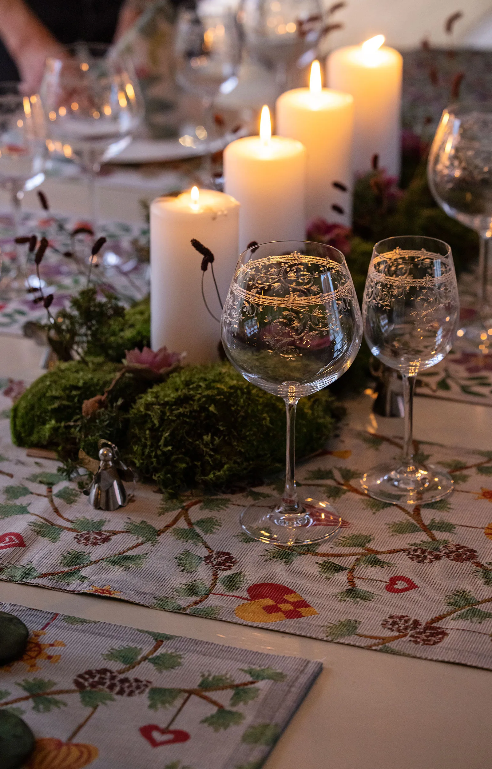 Juleglede tøyserviett 35x35 cm, Multi Ekelund Linneväveri