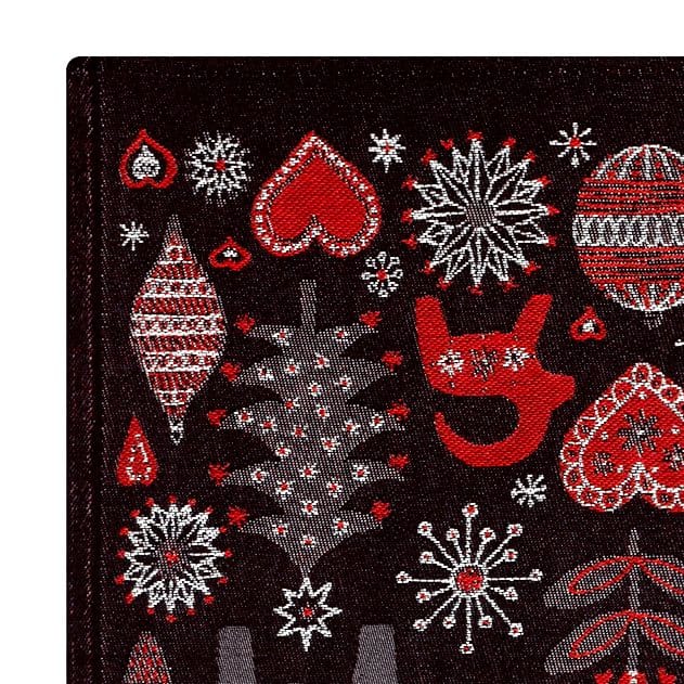 Julnatt løper, svart-rød Ekelund Linneväveri