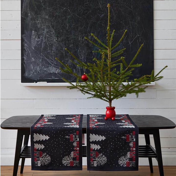 Julstad løper, svart Ekelund Linneväveri