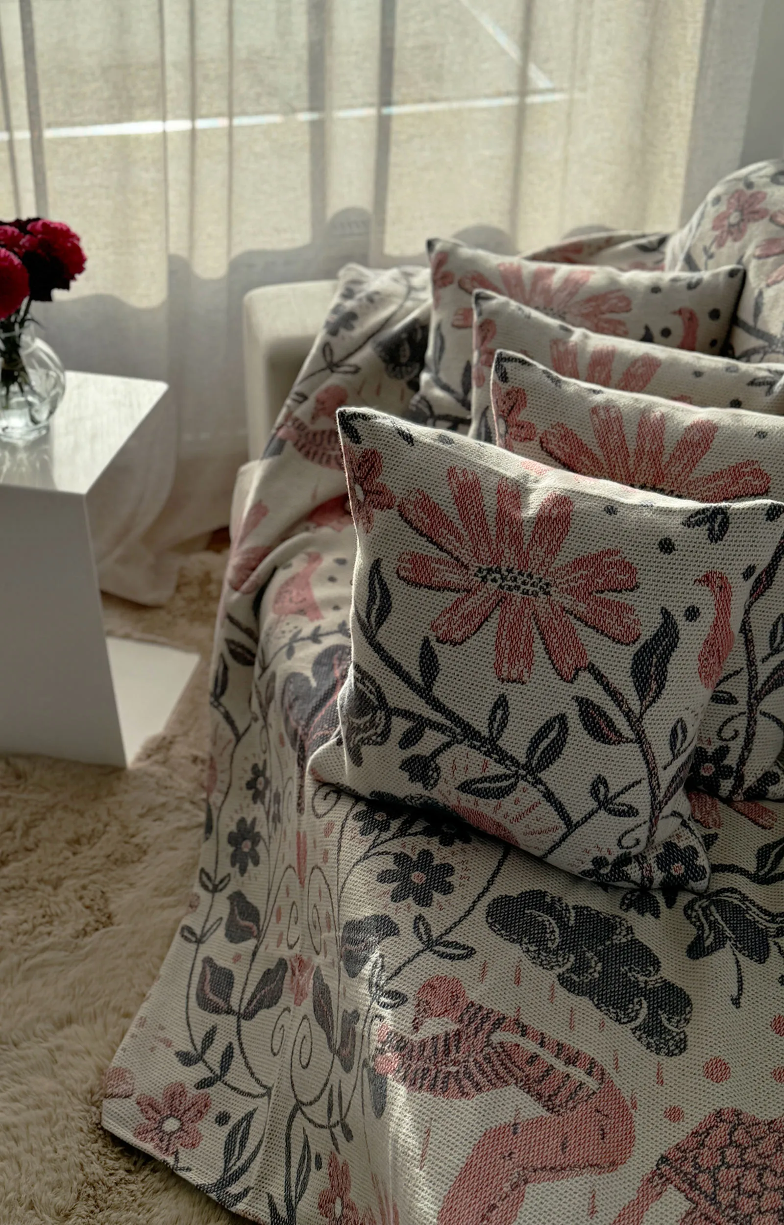 Kärleken putetrekk 40x40 cm, Multi Ekelund Linneväveri