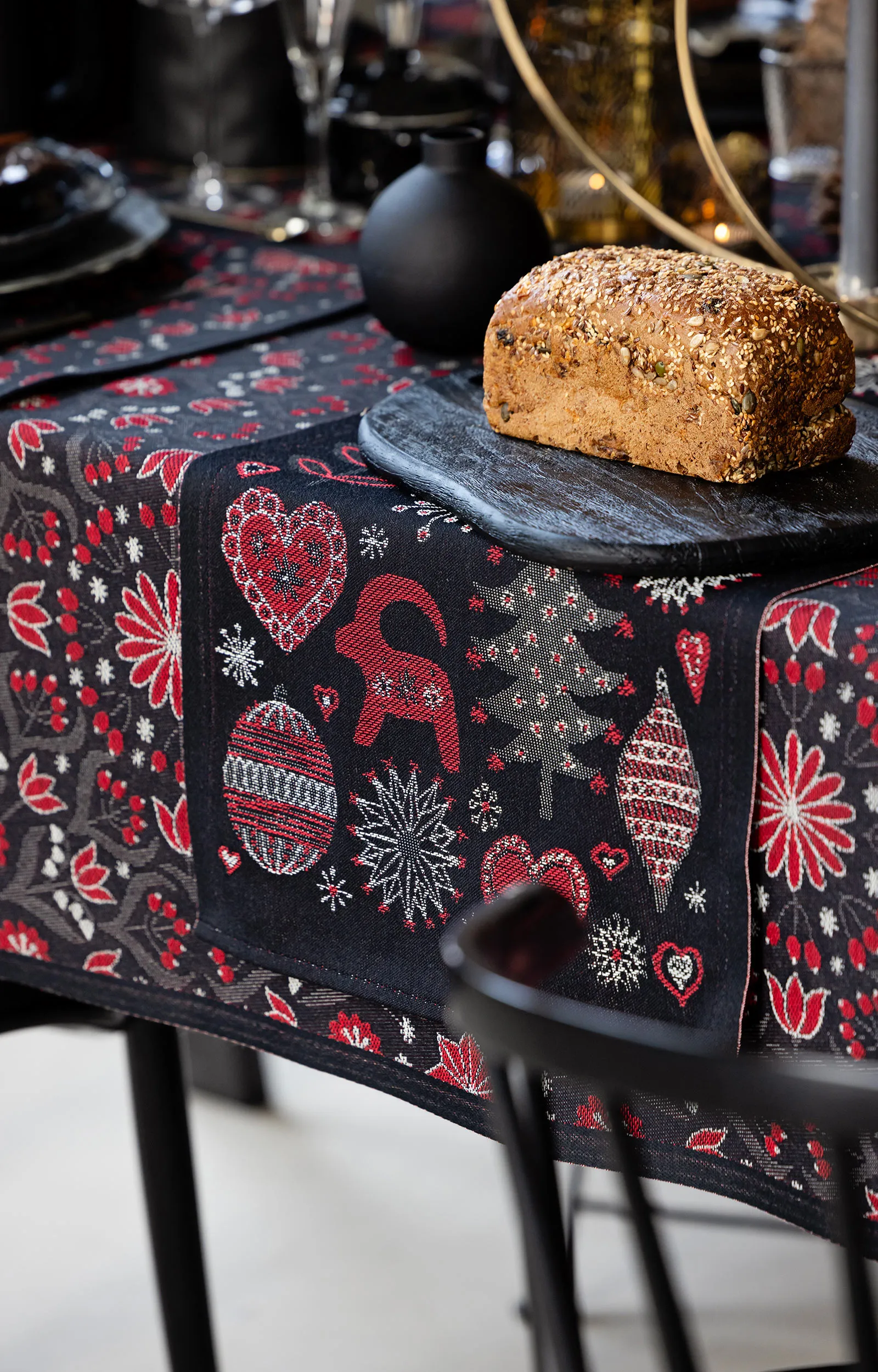 Koltrast tøyserviett 35x35 cm, Multi Ekelund Linneväveri