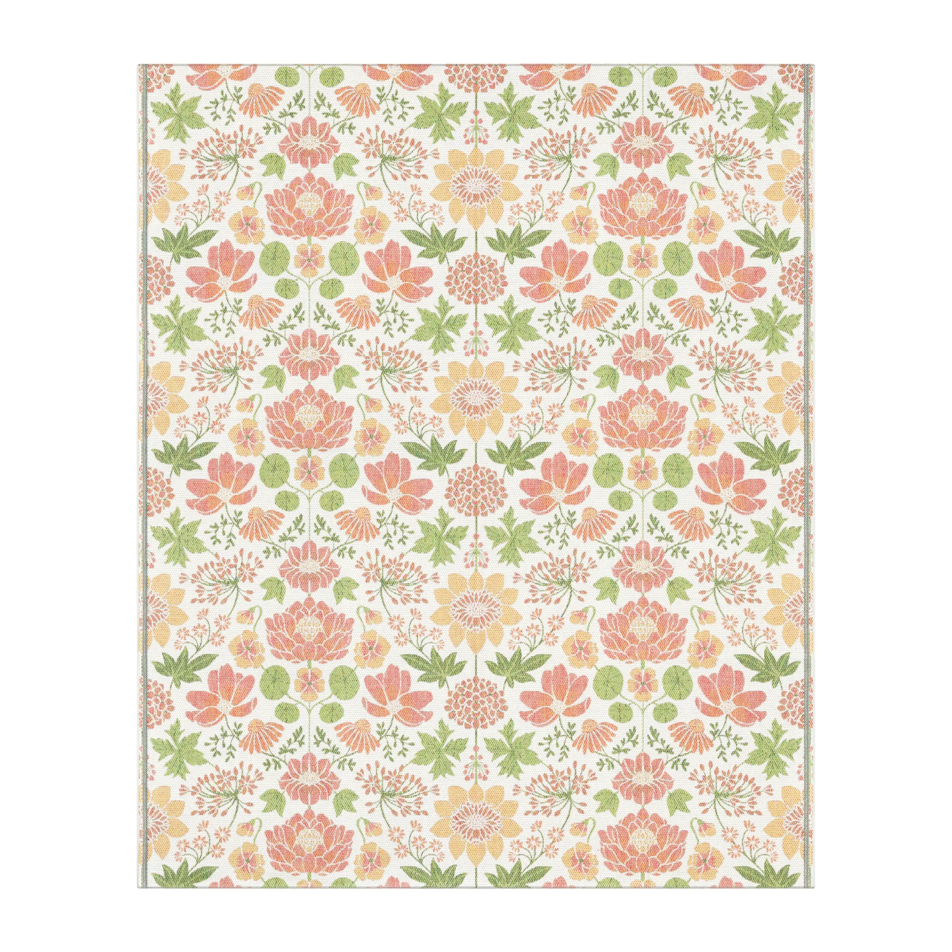 Krasse bomullspledd 140 x 170 cm, Oransje Ekelund Linneväveri