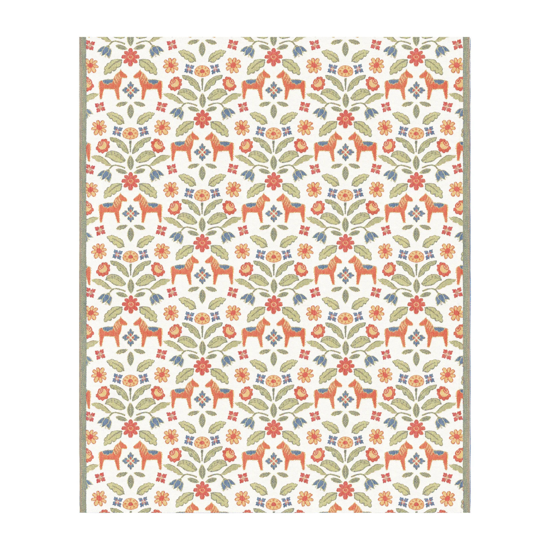 Kurbits bomullspledd 140 x 170 cm, Multi Ekelund Linneväveri