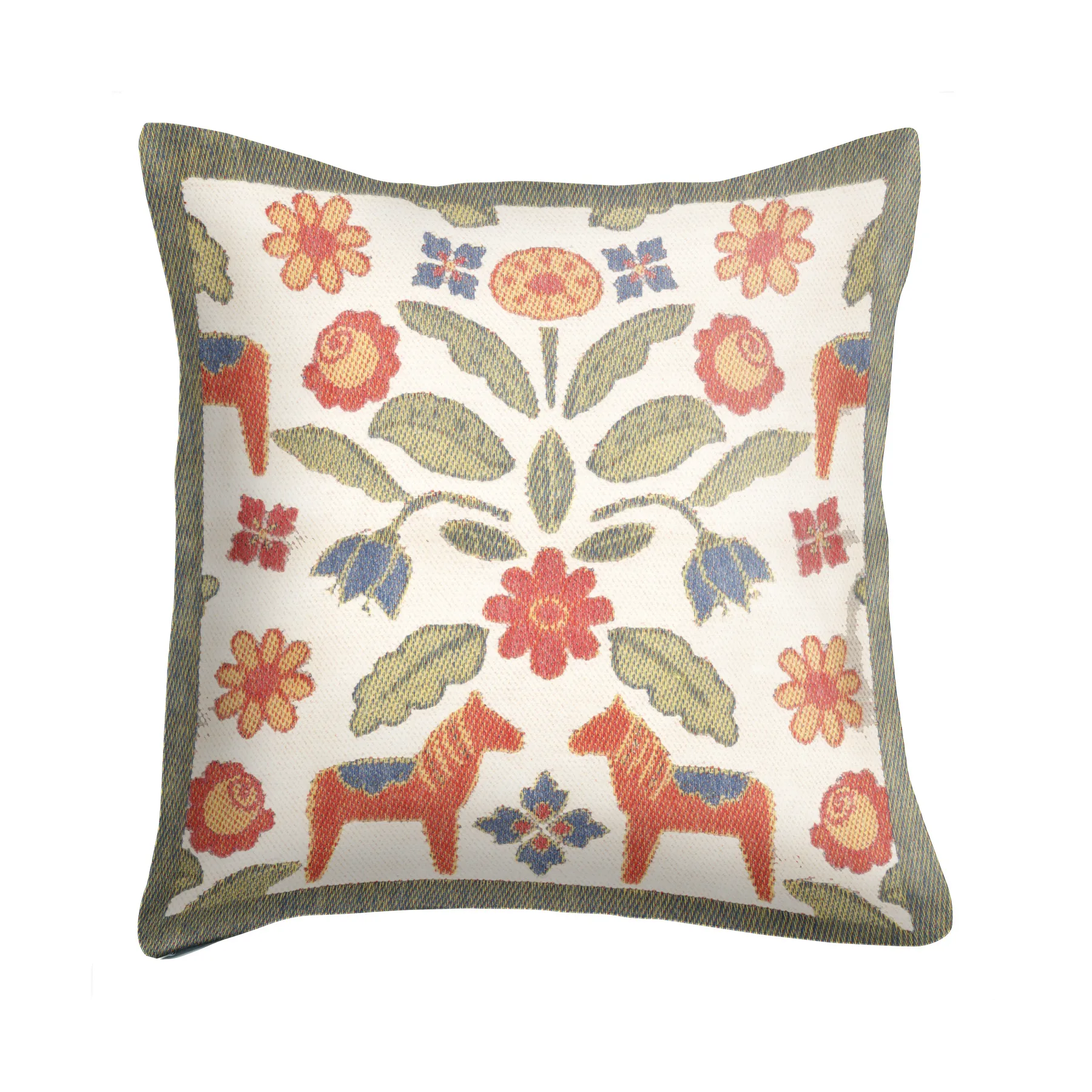 Kurbitsblom putevar 40x40 cm, Multi Ekelund Linneväveri