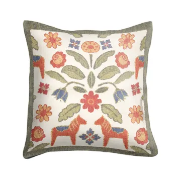 Kurbitsblom putevar 40x40 cm - Multi - Ekelund Linneväveri