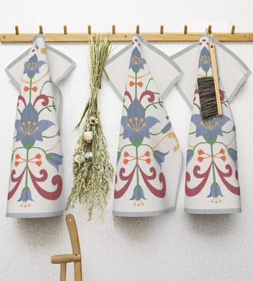 Lindas blåklokke kjøkkenhåndkle 40x60 cm - Blå-grå - Ekelund Linneväveri