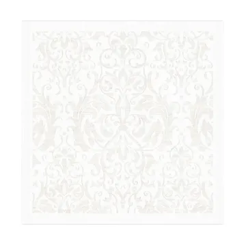 Medaljong serviett 35x35 cm - Hvit - Ekelund Linneväveri