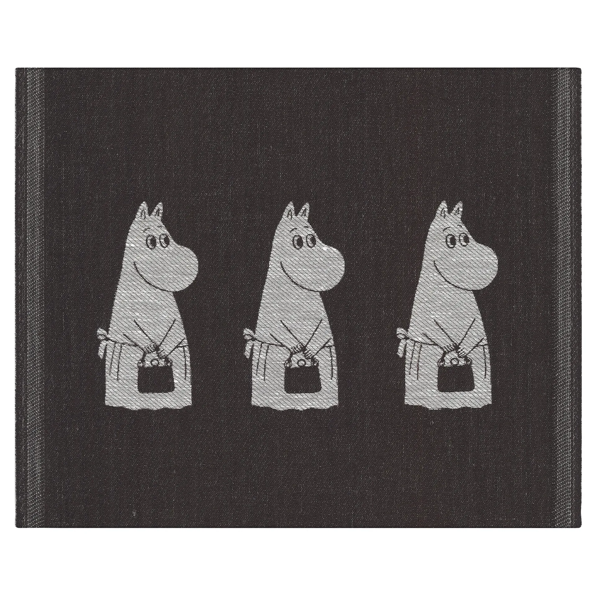 Moominmamma oppvaskklut 28x35 cm, Svart Ekelund Linneväveri