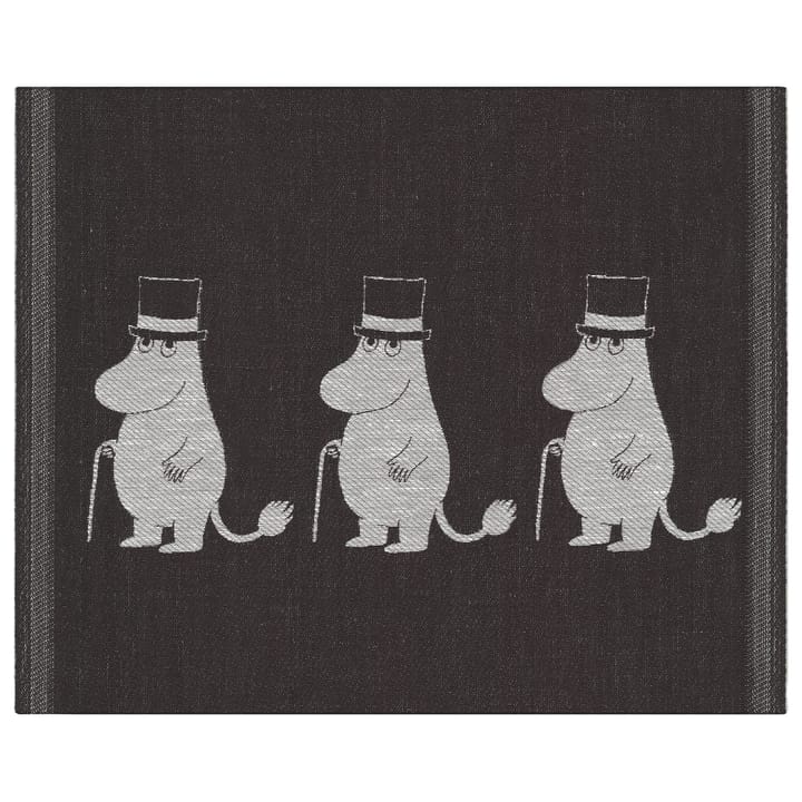 Moominpappa oppvaskklut 28x35 cm, Svart Ekelund Linneväveri