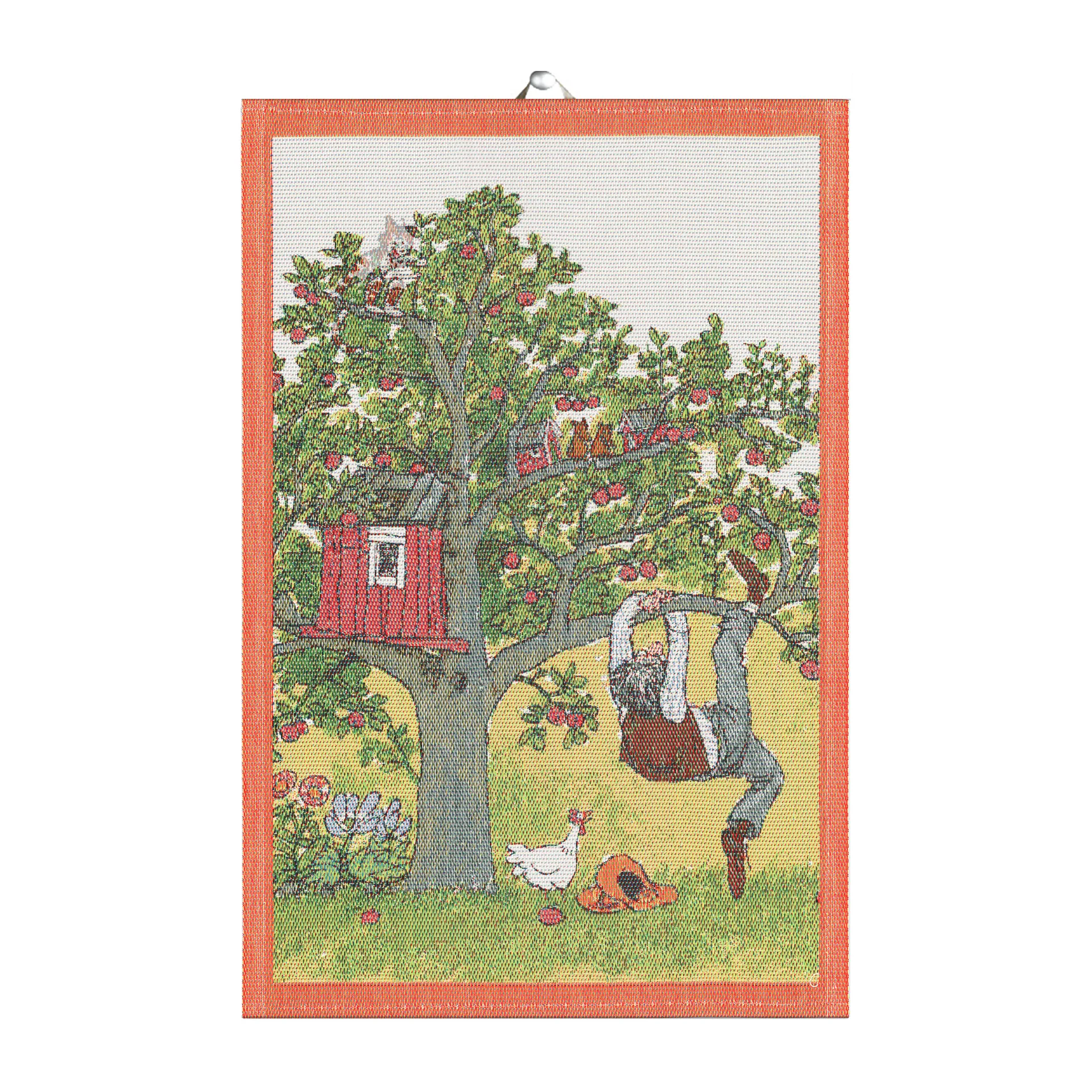 Pettson & Findus kjøkkenhåndkle, Epletre Ekelund Linneväveri