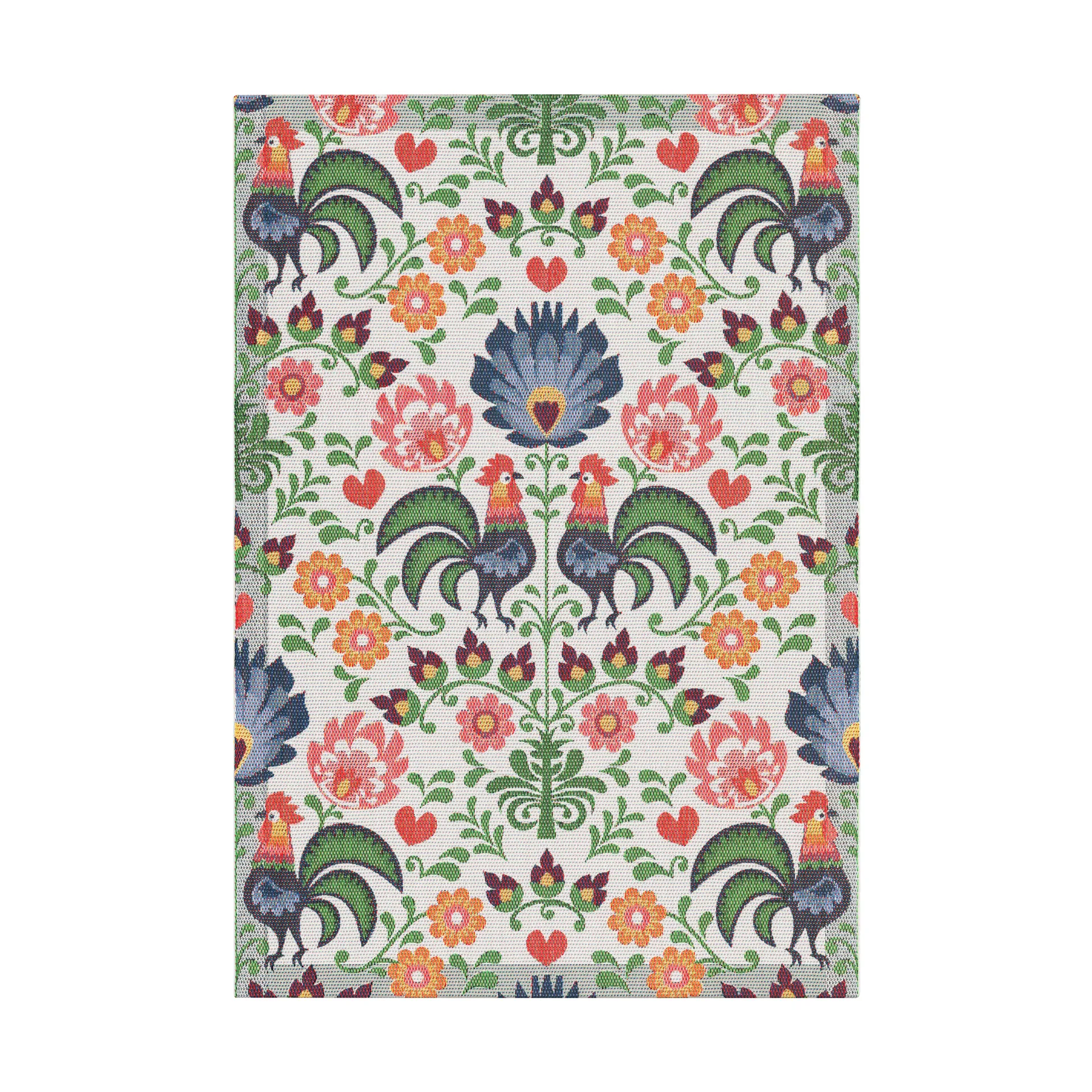 Rooster kjøkkenhåndkle 35x50 cm, Multi Ekelund Linneväveri
